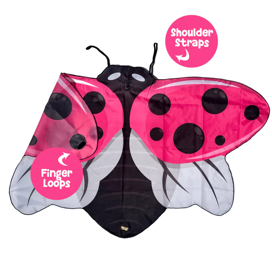 Pink Dress Up Ladybug Wings - Image 4